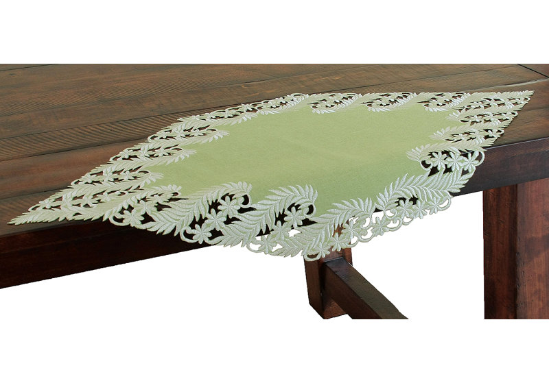 Xia Home Fashions Laurel Embroidered Cutwork Table Runner Wayfair